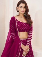 Deep Pink Georgette Lehenga Choli